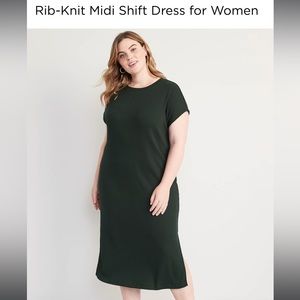 Rib-Knit shift dress